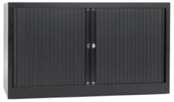 Roldeurkast Meerkantoor 72,5x120x43cm + 1 legbord (leverbaar in 5 kleuren)