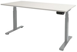 Elektrisch verstelbaar zit/sta bureau aluminium (RAL9006)