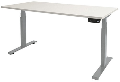 Elektrisch verstelbaar zit/sta bureau aluminium (RAL9006)