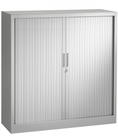 Roldeurkast Meerkantoor 135x120x43cm + 2 legborden (leverbaar in 5 kleuren)-2