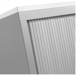 Roldeurkast Meerkantoor 72,5x120x43cm - Licht grijs-3