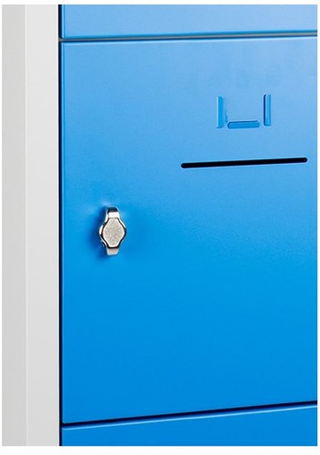 Lockerkast 15 Vaks Metaal - Hangoogsluiting - Blauw/Grijs