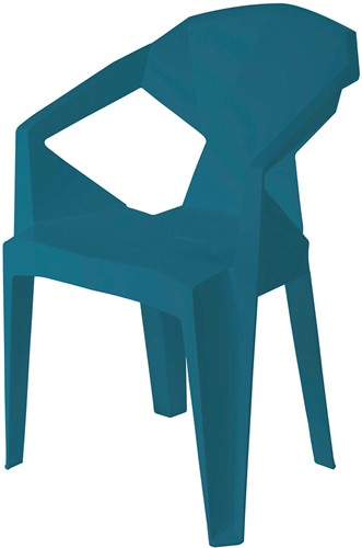 Stoel Agnes kunststof ( leverbaar in 4 kleuren) - Blauw