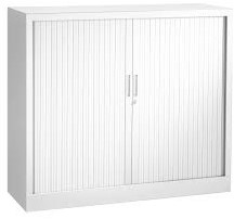 Roldeurkast 136cm Wit